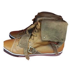 Dolce & Gabbana Brown Sneakers with Suede Finish